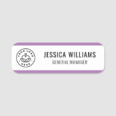 Lila Mitarbeiter für benutzerdefinierte Logos Namensschild (Vorderseite)