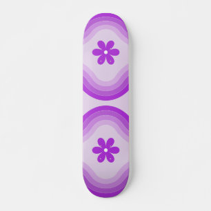 Lila Mittelalter Moderner Blumenwald Abstrakt Skateboard