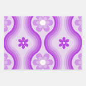 Lila Mittelalter Modernes Rainbow Retro Geschenkpapier Set (Vorderseite 3)