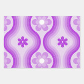 Lila Mittelalter Modernes Rainbow Retro Geschenkpapier Set (Vorderseite 2)