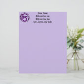 Lila mittelalterliche briefkopf (Stehend Vorderseite)