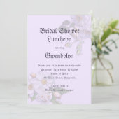 Lila mittelalterliches Brautparty Einladung (Stehend Vorderseite)