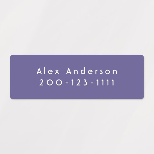 Lila mittelwasserdichte Adhesive Kid's Labels Etiketten (Design 1)