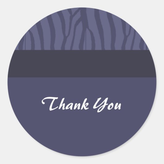 Lila Mitternacht Vielen Dank Runder Aufkleber (Vorderseite)