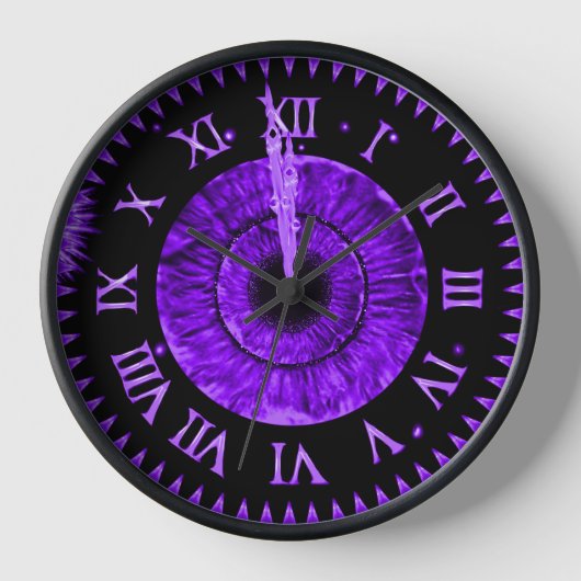 Lila Mitternachtsuhr Uhr (Vorderseite)