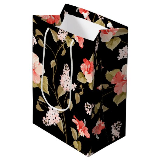 Lila Mittlere Geschenktüte (Vorderseite Schrägansicht)