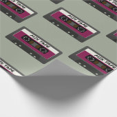 Lila Mix-Tape - 80er und 90er Retro  Geschenk Geschenkpapier (Ecke)