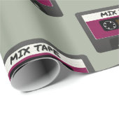 Lila Mix-Tape - 80er und 90er Retro  Geschenk Geschenkpapier (Rolleneckpunkt)