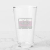 Lila Mix-Tape - 80er und 90er Retro Geschenk Glas (Rückseite)