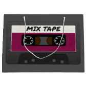 Lila Mix-Tape - 80er und 90er Retro Geschenk Große Geschenktüte (Vorderseite)