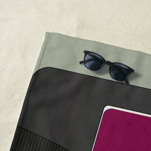 Lila Mix-Tape - 80er und 90er Retro  Geschenk Strandtuch (Beispiel)