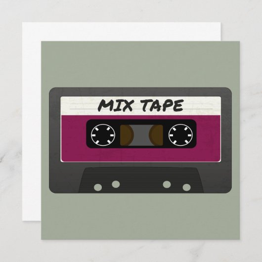 Lila Mix-Tape - 80er und Retro-Inspiriert Geschenk (Vorne/Hinten)