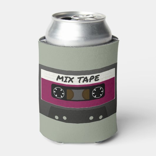 Lila Mix-Tape - 80er und Retro-Inspiriert Geschenk Dosenkühler (Kanne Vorderseite)