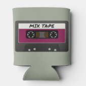 Lila Mix-Tape - 80er und Retro-Inspiriert Geschenk Dosenkühler (Rückseite)