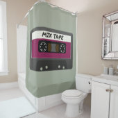 Lila Mix-Tape - 80er und Retro-Inspiriert Geschenk Duschvorhang (Beispiel)