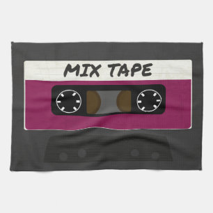 Lila Mix-Tape - 80er und Retro-Inspiriert Geschenk Geschirrtuch