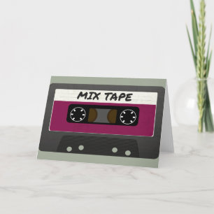 Lila Mix-Tape - 80er und Retro-Inspiriert Geschenk Karte