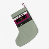 Lila Mix-Tape - 80er und Retro-Inspiriert Geschenk Kleiner Weihnachtsstrumpf (Rückseite (Hängend))