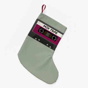 Lila Mix-Tape - 80er und Retro-Inspiriert Geschenk Kleiner Weihnachtsstrumpf