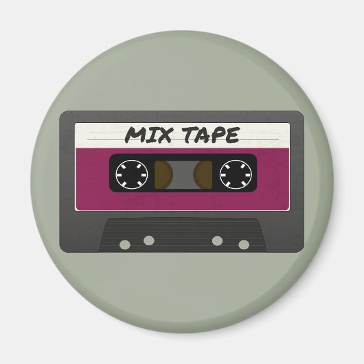 Lila Mix-Tape - 80er und Retro-Inspiriert Geschenk Magnet (Vorne)