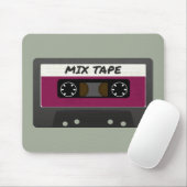 Lila Mix-Tape - 80er und Retro-Inspiriert Geschenk Mousepad (Mit Mouse)