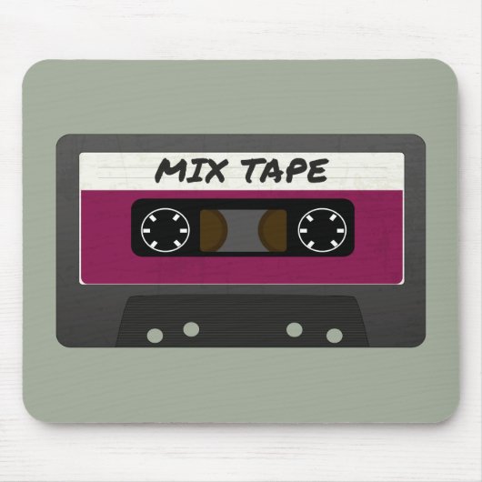 Lila Mix-Tape - 80er und Retro-Inspiriert Geschenk Mousepad (Vorne)
