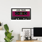 Lila Mix-Tape - 80er und Retro-Inspiriert Geschenk Poster (Heimbüro)