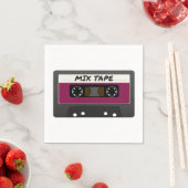 Lila Mix-Tape - 80er und Retro-Inspiriert Geschenk Serviette (Beispiel)