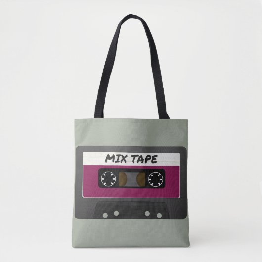Lila Mix-Tape - 80er und Retro-Inspiriert Geschenk Tasche (Vorderseite)