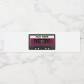 Lila Mix-Tape - 80er und Retro-Inspiriert Geschenk Wasserflaschenetikett (Einzelnes Label)