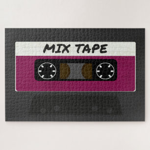 Lila Mix-Tape - Retro-Geschenk im Stil der 80er un Puzzle