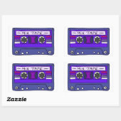 Lila Mix-Tape-Sticker Rechteckiger Aufkleber (Blatt)