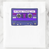 Lila Mix-Tape-Sticker Rechteckiger Aufkleber (Tasche)