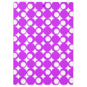 Lila Mod-Ball-Design mit benutzerdefiniertem Text Klemmbrett (Rückseite)