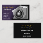 lila Mod-Fotografie, Kamera Visitenkarte (Vorne/Hinten)