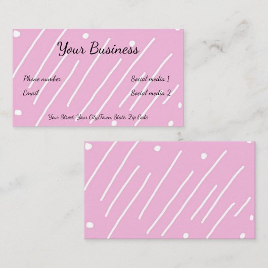 Lila Mod-Visitenkarten Visitenkarte (Vorne/Hinten)