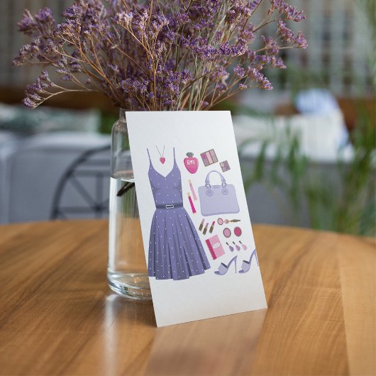 Lila Mode-Set Einladung