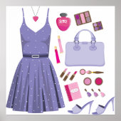 Lila Mode-Set Poster (Vorne)