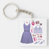 Lila Mode-Set Schlüsselanhänger (Vorderseite)