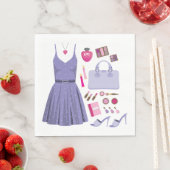 Lila Mode-Set Serviette (Beispiel)