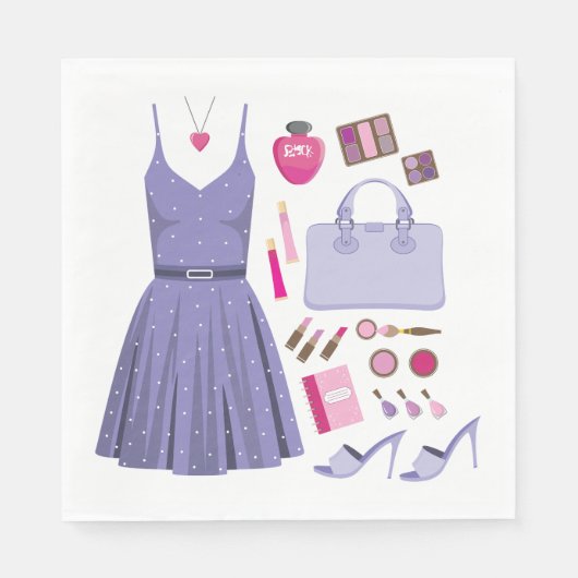 Lila Mode-Set Serviette (Vorderseite)