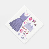 Lila Mode-Set Serviette (Ecke)