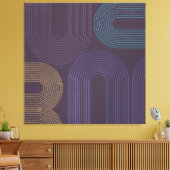 Lila modern Abstrakt Leinwanddruck (Insitu (Wohnzimmer))