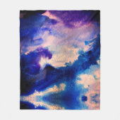 Lila Moderne Abstrakte Malerei Fleecedecke (Vorderseite)