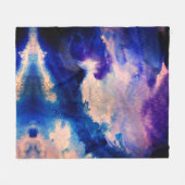 Lila Moderne Abstrakte Malerei Fleecedecke (Vorderseite (Horizontal))