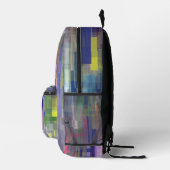 Lila-Moderne Art Monogram Pickleball Bedruckter Rucksack (Rechts)