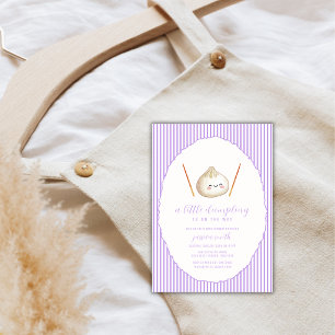 Lila moderne asiatische Baby-Dim-Sum-Party  Einladung