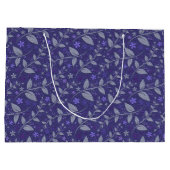 Lila Moderne Elegante Große Geschenktüte (Rückseite)