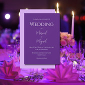 Lila Moderne Elegante Minimalistische Hochzeit Einladung