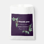 Lila, moderne Grünanlage Custom Wedding Gefallen T Geschenktütchen (Vorderseite)